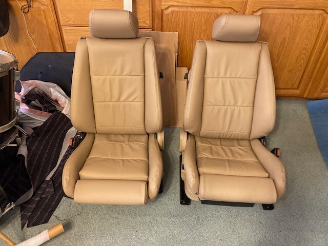 BMW 635CSI E24 SPORT SEAT KIT LOTUS WHITE 100% LEATHER UPHOLSTERY KITS 87-89 NEW