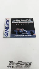 Nigel Mansell's World Championship Racing GB Instructions Manual / Booklet ONLY
