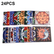 Pack Of 24 Mosaic Pattern Tile Stickers Moroccan Style For Kitchen Bathroom