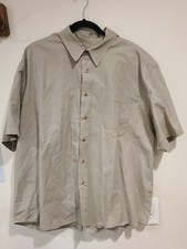 Eddie Bauer Shirt Men 2XL Classic Fit Button Up Short Sleeve Cotton Shirt