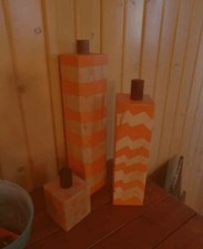 Rustic Wooden Pumpkin- Wooden Pumpkin Trio, Halloween decor, Fall decor