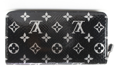 Louis Vuitton Black Monogram Python Zippy Wallet 3LK0223 | eBay