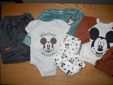 Infant Boys/Girls MICKEY MOUSE SET 6-piece Variety Velour Fleece Sz:6-9 mos