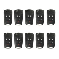 AKS KEYS Replacement for GM 2010-2021 Flip Key Fob 5B FCC# OHT01060512 (10 Pack)