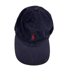 Polo Ralph Lauren Embroidered Pony Adjustable Cap Blue USA Made VTG