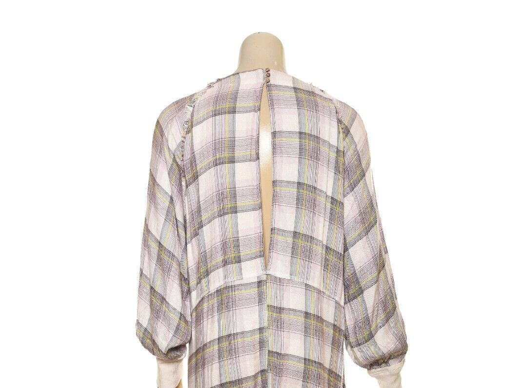 Free people Fallin For Flannel Romper S P Women Casual Plaid Jumpsuit NEW 42122