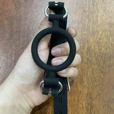Bondage Full Silicone O-Ring Open Mouth Gag Restraint Head Harness Oral Fixation