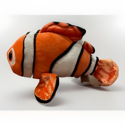 Disney Pixar Finding Dory Orange Clown Fish Plush Stuffed Animal Bandai Nemo