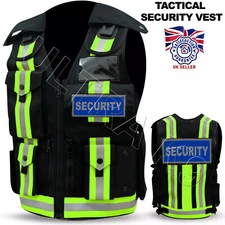 Hi Viz Tactical Security Dog Handler Vest Enforcement CCTV Tac Vest Hiviz Green