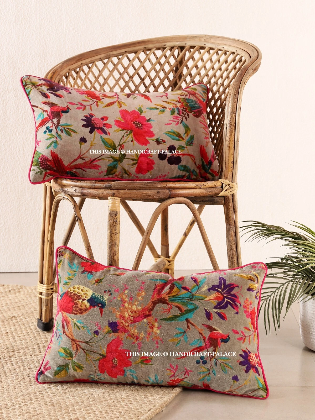 2 PACK Bird Throw Pillow Covers Sofa Decor Velvet Cushion Cases Cushion Cover
