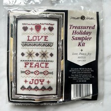 1996 Mill Hill Treasured Holiday Sampler Kit Love, Peace, Joy MHTS10