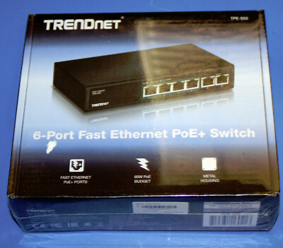 TRENDnet TPE-S50 6-Port Fast Ethernet PoE+ Switch