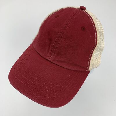 David and Young Burgundy Beige Ball Cap Hat Snapback Baseball
