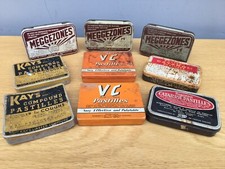 Vintage Pastilles Tin Bundle X9  Meggezones, Kay’s, Potter’s, Teasdale, Regesan