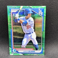 JARON ELKINS 2024 1st Bowman Chrome LUNAR GLOW REFRACTOR DODGERS