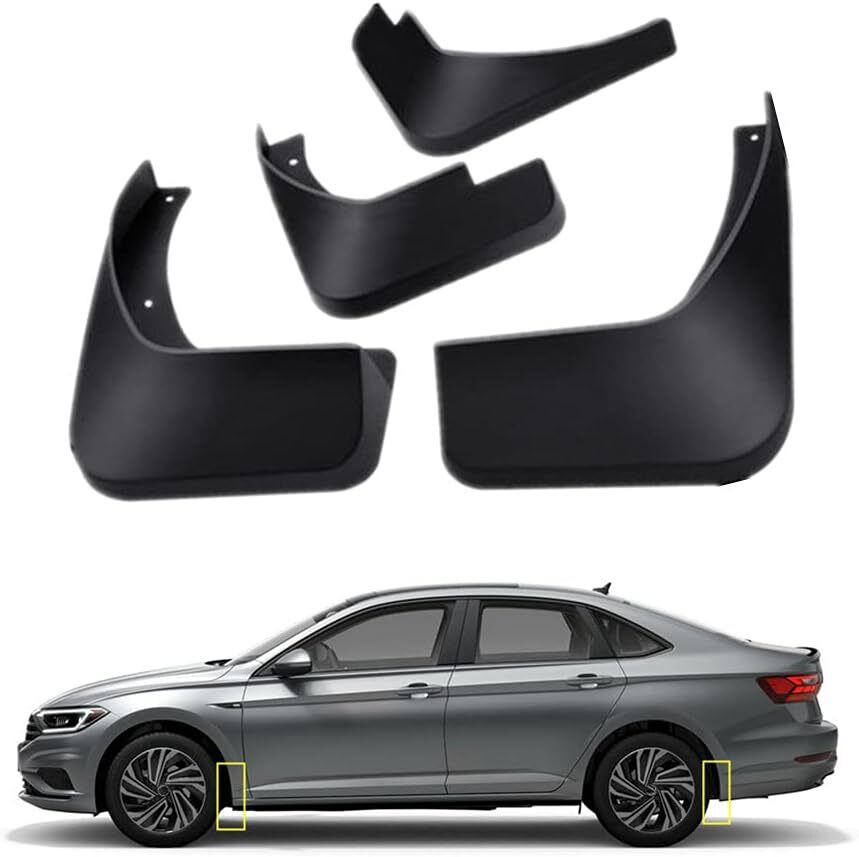 Mud Flaps Kit for 2024 Volkswagen VW Jetta 2019-2023 Splash Guard Front...-image