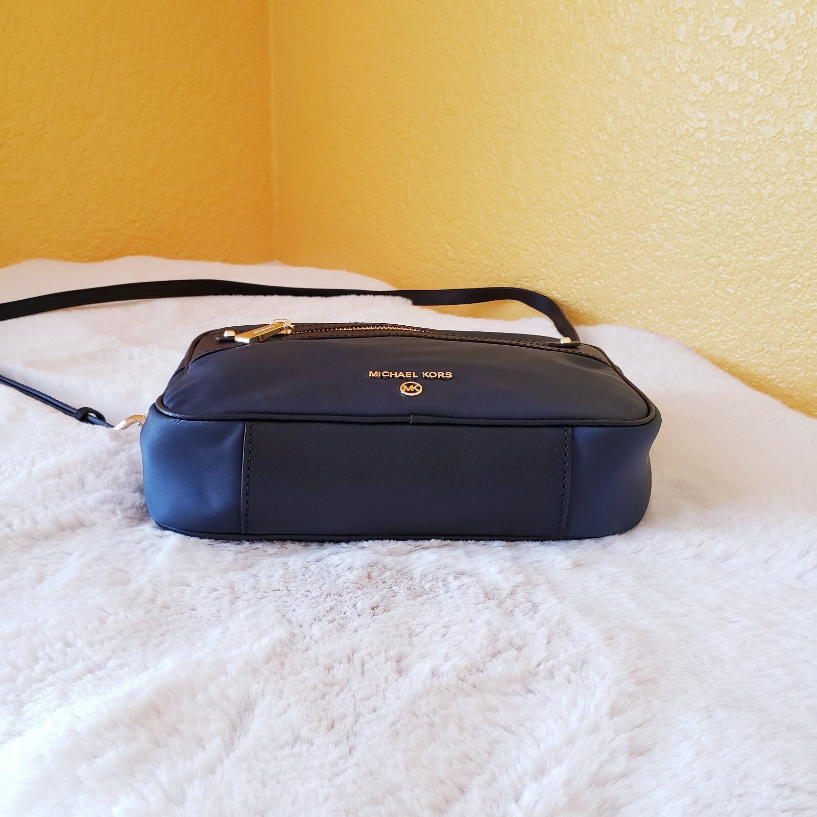 Michael Kors Jet Set Charm Women's Navy Blue Crossbody Bag Nylon Leather Trim thumbnail 5