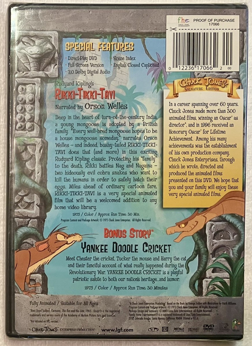 Rikki-Tikki-Tavi (DVD) Animated, Orson Welles, Chuck Jones, New