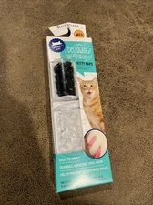 Whisker City Kitty Nail Caps Black & Clear size Medium NEW