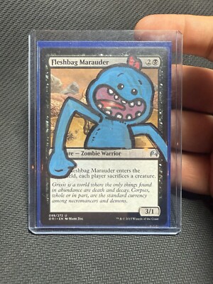 Flesh bag Marauder Mtg Hand Painted Altered Art