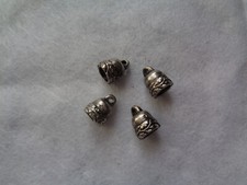 4 x Kordel - Endst&uuml;ck Metall Quastenh&uuml;tchen DIY Hobby Handarbeiten Kreativ