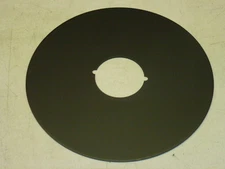 VINTAGE 8" DIAMETER DOOR ESCUTCHEON, Finish: US19, MATTE BLACK