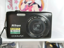 Nikon Coolpix S3300 Black 16.0MP 6x Zoom Digital Camera w/charger - Tested