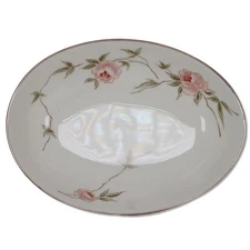 Franciscan NTK Japan Melrose Oval Vegetable Serving Bowl Platinum Trim