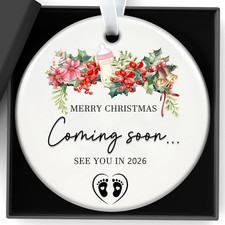 Christmas Ornaments Expecting Baby Ornament Pregnancy Announcement Merry Christm