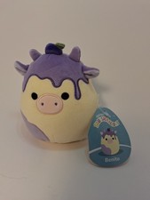 Squishmallows Benito The Blueberry Sundae Cow 5 NWT Foodie Farm Plush Toy New