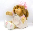 1986 Cabbage Patch Doll Honey Cornsilk Hair Blue Eyes Pink Outfit Shoes HM8 OK T