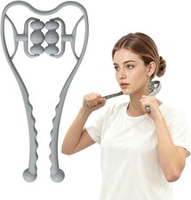 Neck Roller Massage Tool-Manual Neck Massager Pain Relief Deep Tissue,6 Trigger