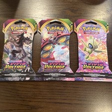 Pokémon TCG Sword and Shield Vivid Voltage Blister Packs 3 total as shown in pic