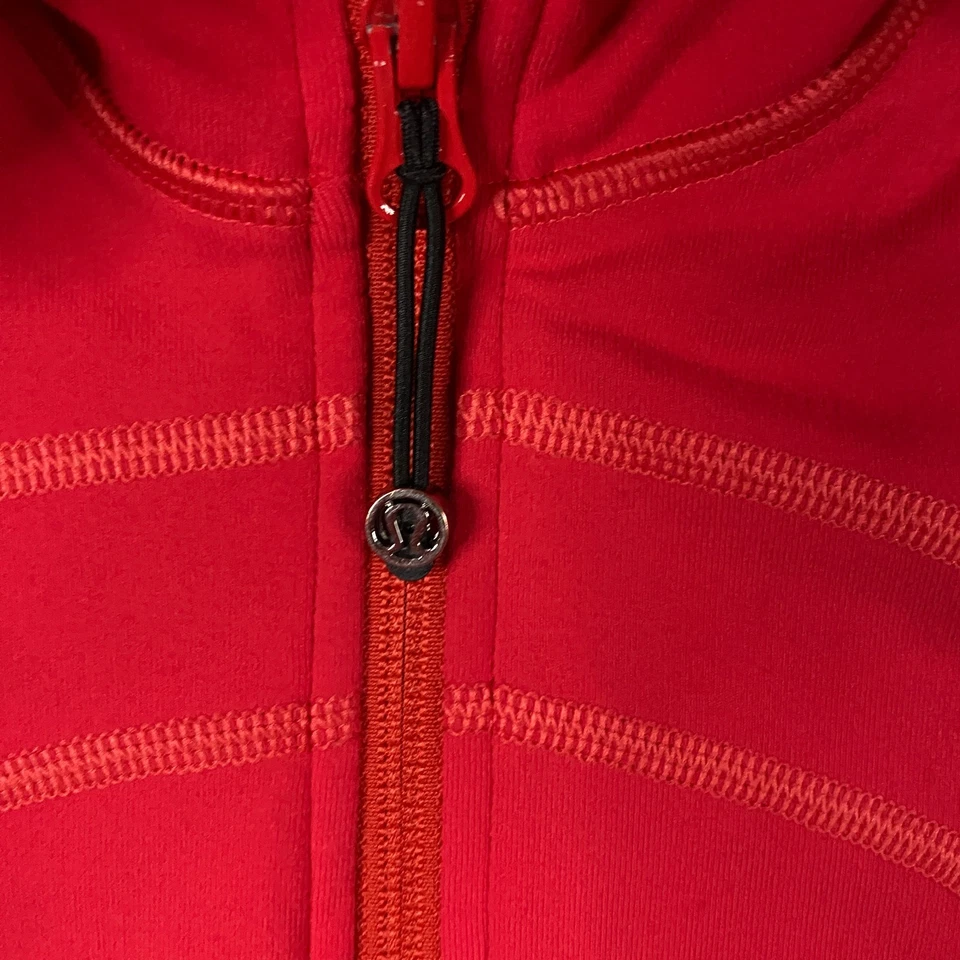 Куртка женская Lululemon Define размер 2 Luon эластичная на молнии бег спортзал тренировки красная - Изображение 2 из 4