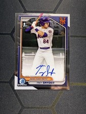 2024 Bowman Draft Trey Snyder Chrome Auto 1st #CPA-TSN Mets