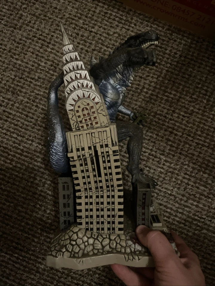 Trendmasters Godzilla Bank Money Box 1998 figura rugiente móvil funcionando Foto 4 de 4