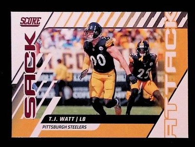 T.J. Watt 2025 Score Sack Attack Red #8 Pittsburgh Steelers