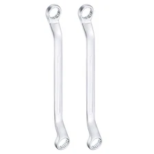 2pcs 45-Degree Offset Box End Wrench 22mm x 24mm Metric Double Box End Wrench