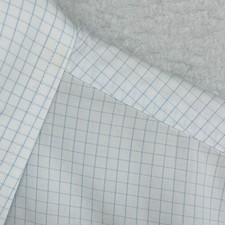 BROOKS BROTHERS Shirt Mens 17 34 MADISON Dress Poplin Grid Check Non Iron White