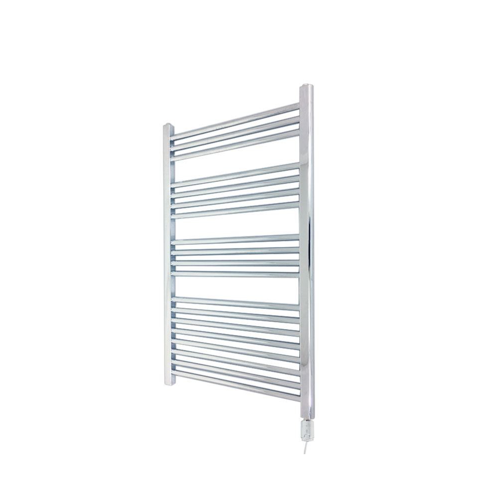 Straight Chrome Electric Towel Rail Thermostatic 300W Element 500mm x 1000mm
