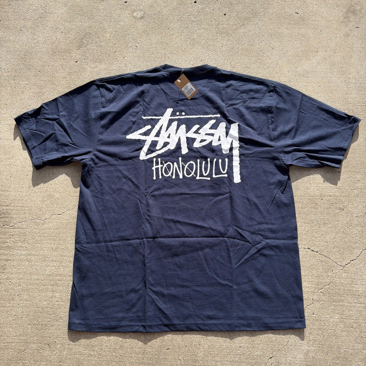 NWT STUSSY HONOLULU Chapter Tee Limited NAVY BLUE T-SHIRT XL | eBay