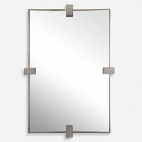 Uttermost 08189 Bateau 37.25 X 25.25 inch Plated Brushed Gun Metal Mirror - Picture 1 of 5