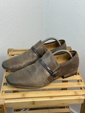Scarpe uomo Fiorentini+Baker pelle marrone cinturino monaco fatte a mano EU 42 UK 8 US 9