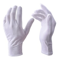 12 Pairs Cotton Gloves for Eczema, Art Crafting, BBQ, Jewelry Inspection