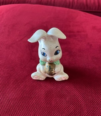 Vintage Easter Bunny Figurine Ceramic