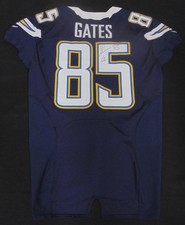 Antonio Gates 2012 San Diego Chargers Autographed Game Issued Home Jersey