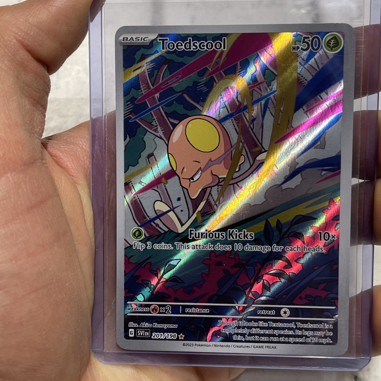 Pokemon Card TCG Toedscool 201/198 Illustration Rare Scarlet & Violet Base NM/MT