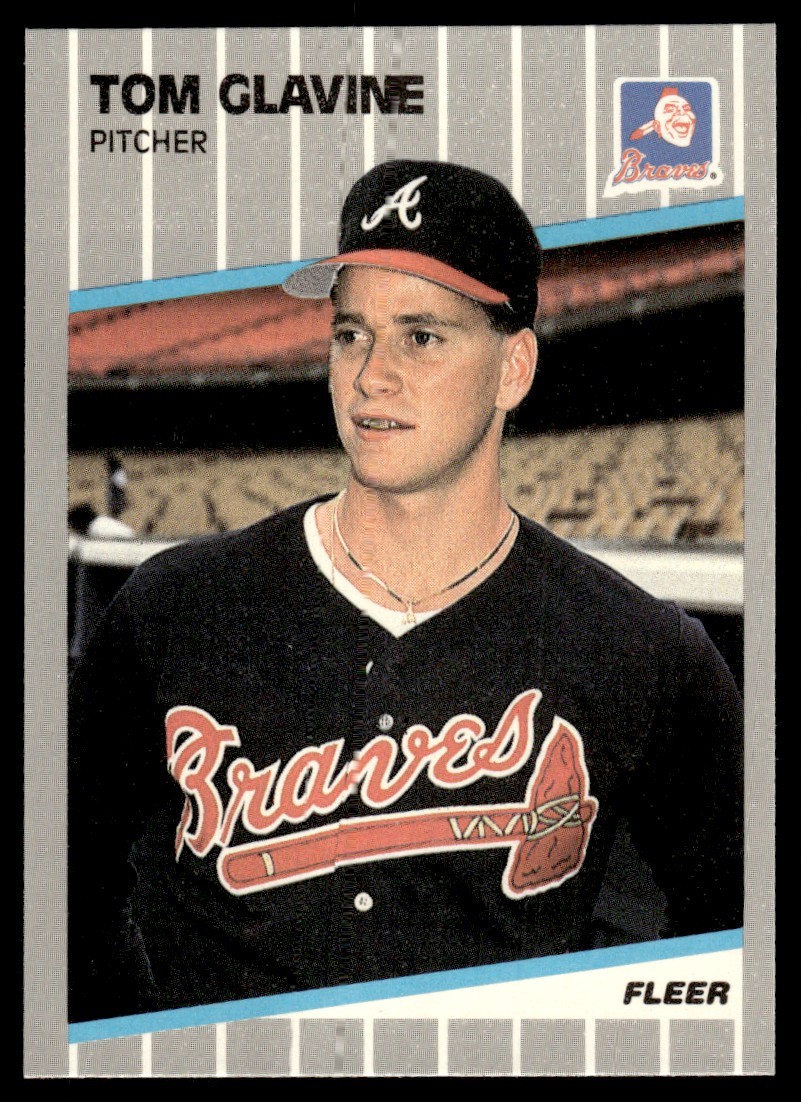 Tom Glavine #591 Baseball Cards 1989 Fleer Glossy trading card — raw and PSA graded price guide