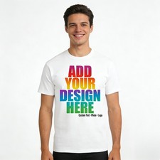 Custom T-Shirt Personalized Add Text Logo Image Unisex Cotton Tee S-3XL