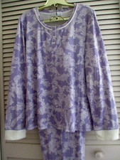 KAREN NEUBURGER 2PC HENLEY JOGGER PANTS PAJAMA SET VINE PAISLEY SIZE XL NEW